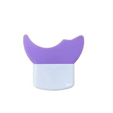 Imagem de ZJchao Rímel Protetor de Sombra Aplicador Protetor Almofadas de Silicone Macio Ferramenta de Maquiagem para Cílios Proteção de Maquiagem de Cílios Reutilizável Fácil Limpeza (Roxo dois + caixa)