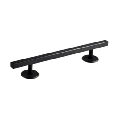 Imagem de menolana Trilho quadrado premium para fingerboard, excelente acessório, obstáculo profissional de metal, brinquedo de treinamento para fingerboard, ideal para, Preto 15cm X 1.2cm