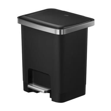 Imagem de Lixeira com pedal HANA 15L DA MARCA EKO, PLÁSTICO FRESCO, PRETO