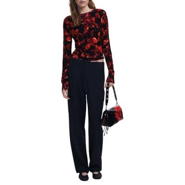 Imagem de Desigual Pulôver feminino de malha plana de calibre fino, Preto, P