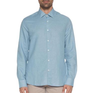 Imagem de Camisa VR Masculina Casual Cotton Stretch Azul-Masculino