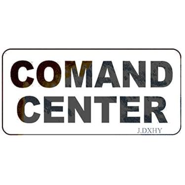 Imagem de Eletina Cartaz de lata, placa de metal, centro de comando, preto, retrô, vintage, metal, alumínio, para arte de parede, placas de 20 x 30 cm