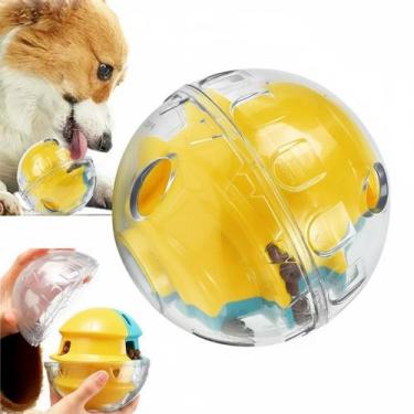 Imagem de Bola Brinquedo Pet Cachorro Caes Gato Bolinha Raçao Interativa Petisco