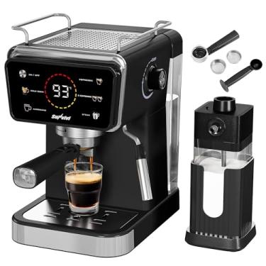 Imagem de SUNVIVIPRO Máquina de café expresso American 20 Bar Home Office Gelado com tela sensível ao toque Espumador de leite duplo e tanque de água de cerveja fria