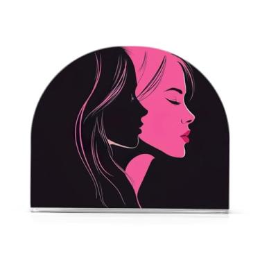 Imagem de Porta-guardanapos pretos Chic Silhouette para mesa de cozinha, armazenamento de guardanapos de papel em pé, pacote com 2, porta-guardanapos de jantar