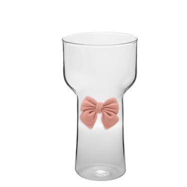 Imagem de Copos altos - Vidro em forma de tocha - Resistente ao frio e ao calor | Design moderno de laço para café gelado, coquetel, suco, copos de leite | Copos de festa, cerveja elegante