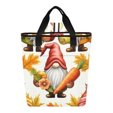Imagem de Joitme Mochila Gnomo Vegetal Outono Abóbora Cooler Bag Impermeável 36 Latas Camping Mochila para Mulheres 35 x 14 cm x 40 cm
