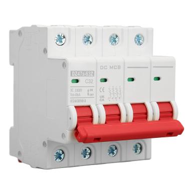 Imagem de aqxreight 4P DC Miniatura Disjuntor Eletromagnético de Disparo Rápido de Alta Segurança PV Disjuntor de Ar 1000V 32A Sobrecarga Curto Devido Pode Ser Elétrico Circuito DC de