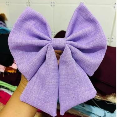 Imagem de Laço de Cabelo Feminino com Bico de Pato Adulto Acessório de Moda em para Penteados (LILAS LAÇO,INFANTIL)