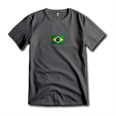 Imagem de Camiseta Brasil Estampa Bandeira Malha Fria Antipilling - Sete Sete Es