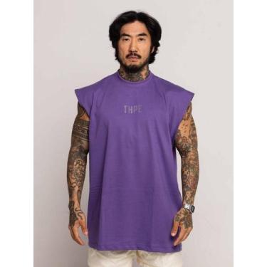 Imagem de Regata Oversized Strass Premium - thpe store, Roxo, GG