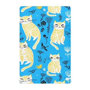 Imagem de SEHANY Lençóis de berço de gatos fofos para meninos e meninas, macio, respirável, elástico, lençol com elástico padrão para bebês de 71 x 132 cm