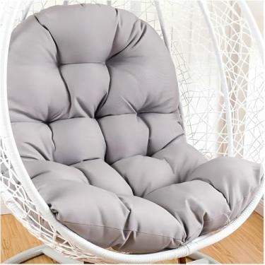 Imagem de Almofada De Cadeira De Ovo De Substituição Com Botão Grosso Almofada De Balanço Externa Tufada, Almofada De Assento De Rede À Prova D'água E Macia, Para Pátio, Varanda, Cadeira De Cesto Suspenso