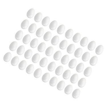 Imagem de Lilihuimaoyi Ovos de Espuma Branca, Sem Pintura, para Artesanato, Imitação de Ovos para Pintura, Enfeites E Decoração de Casa E Jardim, 6cm 50 Peças