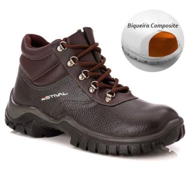 Imagem de Bota de Segurança em Couro Café Estival - WO10033S1CF - Bico Composite