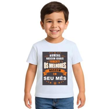 Imagem de Camiseta Melhores Homens Nascem Em Personalizada - Use P4, Branco, Inf