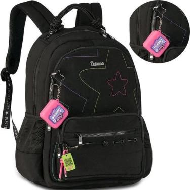 Imagem de Mochila de Costa Escolar Juvenil Luluca Shine Keep Glowing Chaveiro Co