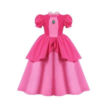 Imagem de Vestido De Princesa Branca De Neve Para Meninas Com Capa, Fantasia De 