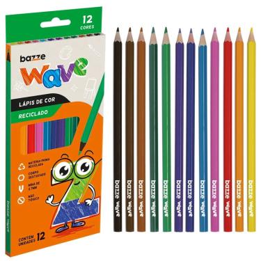 Imagem de Lápis De Cor Wave Reciclado 12 cores - Bazze