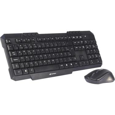 Imagem de Kit Teclado & Mouse C3tech Wireless Usb - K-w10bk