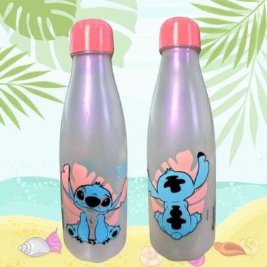Imagem de Garrafinha Stitch  De Agua Suco Academia Squeeze Disney, Branco