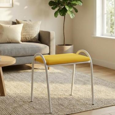 Imagem de Banqueta Bar Confortável Moderno Design Industrial Mavie Cor:Amarelo -