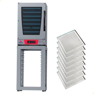 Imagem de Kit Forno Elétrico Progás Plus C-vapor 220V Com Mesa Mes-008 Prp E 8 Bandejas Imeca
