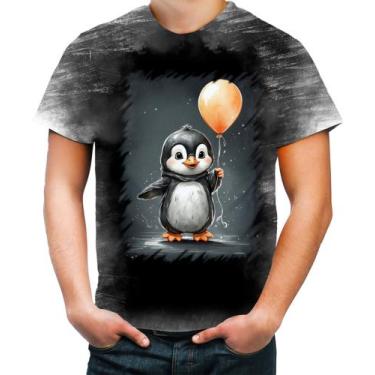 Imagem de Camiseta Desgaste Bebê Pinguim com Balões Crianças 16 - Kasubeck Store