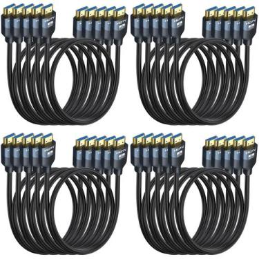 Imagem de Cabo HDMI RyzzRooa 8K 2.1 1,8 m de alta velocidade, pacote com 20