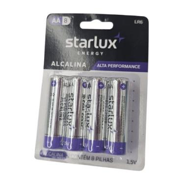 Imagem de Pilha Alcalina AA Starlux 1,5V com 8 unidades