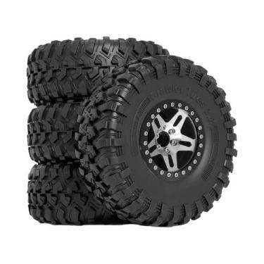 Imagem de Conjunto De Pneus E Rodas De Metal Beadlock Red Spider 4PCS Para Crawl