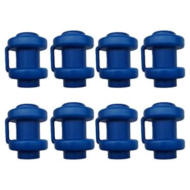 Imagem de 8x Tampas de Proteção de Trampolim 0,98 Polegadas Azul Impermeável ABS para Segurança