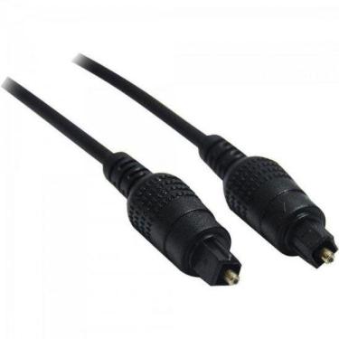Imagem de Cabo Fibra Otica Para Audio 2,2mm Preto 2m, Granel Storm