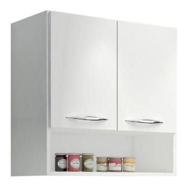 Imagem de Armário Aéreo Parede 2 Puxadores Branco