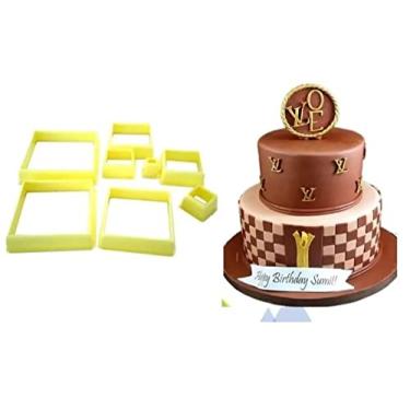 Imagem de Jogo Cortador Quadrado 8 Peças Bluestar P/Biscoito E Massas