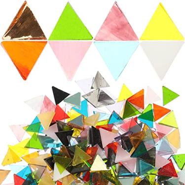 Imagem de 1 Mosaico Triangular Variedades De Telhas De Vidro Massa De Mosaicos Vidro De Mosaico Quebrado Fabricação De Artesanato Em Mosaico Pedra De Mosaico Irregular Porta-retratos 3d