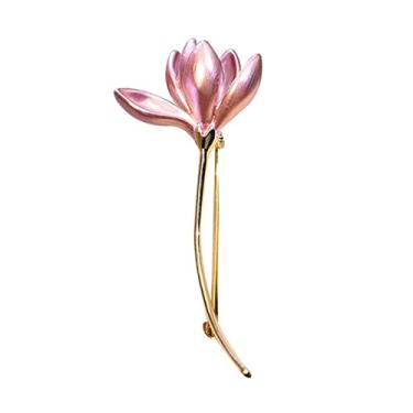 Imagem de KIZQYN Broche feminino requintado versátil broche de flores elegante suéter xale pino acessório de moda presente para mulheres acessório de fantasia