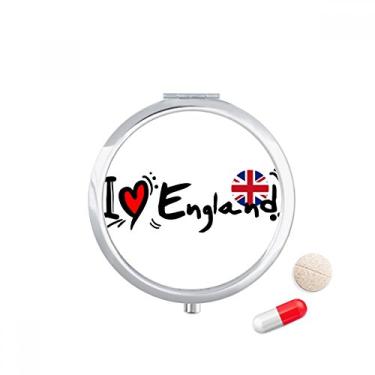 Imagem de I Love England Word Flag Love Heart Illustration Pill Case Pocket Medicine Storage Box Dispenser Recipiente