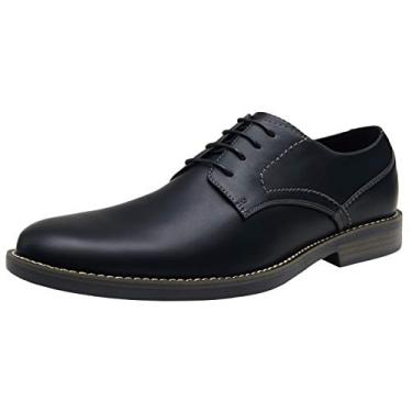 Imagem de JOUSEN sapato social masculino retrô casual, Plain Toe Black-710, 10.5