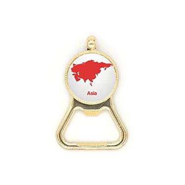 Imagem de Chaveiro vermelho de aço inoxidável com estampa de mapa de ilustração da Ásia