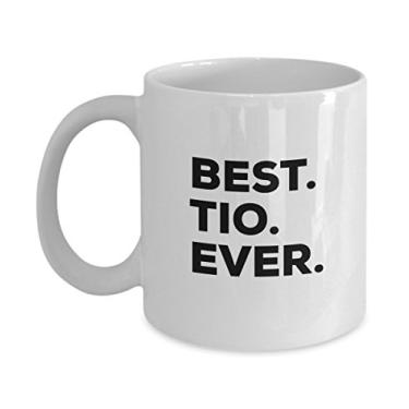 Imagem de Caneca Tio – Melhor Tio Ever – Tio Gifts – Presente engraçado – Para uma ideia de presente inovadora – Adicionar ao conjunto de caixas de presente – de Natal (325 ml, tio)