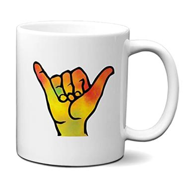 Imagem de Caneca Criativa Shaka Aloha Havaí Hang Loose Presente Xícara