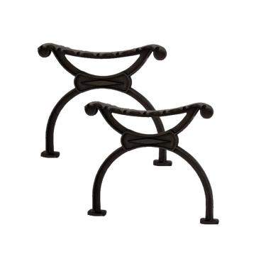 Imagem de Par Pé de Banco Praça Jardim Banqueta Bola em Ferro Fundido