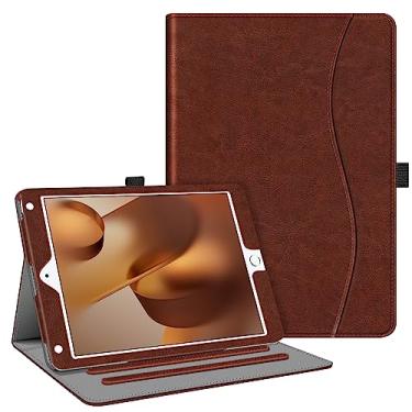 Imagem de Fintie Capa para iPad 6ª/5ª geração (modelo 2018 2017, 9,7 polegadas), iPad Air 2/Air 1 (9,7 polegadas) - [proteção de canto] suporte de visualização multiângulo com bolso, marrom vintage