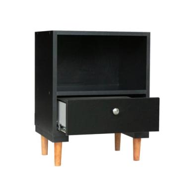 Imagem de Mesa De Cabeceira/Criado Mudo Com Gaveta (Preto)