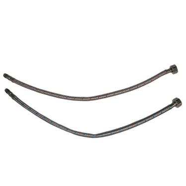 Imagem de Engate Par Rabicho Monocomando Mangueira Flexivel Agua Quente Fria Misturador Torneira Pia Cozinha Cuba Banheiro