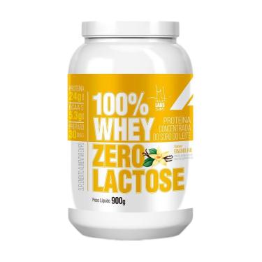 Imagem de Whey Protein 100% Health Labs Zero Lactose Sabor Baunilha 900g
