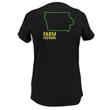 Imagem de John Deere Camiseta feminina gola V gola V EUA e Canadá Farm State Pride, Iowa, XG