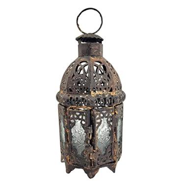 Imagem de Lanterna Rústica Marroquina Envelhecida Pequena 20,5x10cm