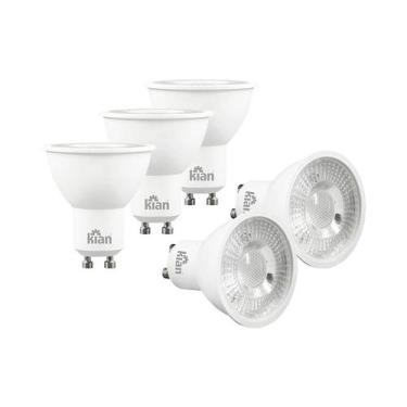 Imagem de Kit 5 Lâmpadas Led Dicroica 4w Mr16 6500k Branca-fria Kian